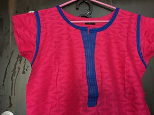 Straight Embroidery kurti short