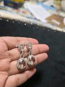 White Gemstone Earrings