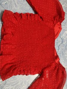Cute Red Crop Top