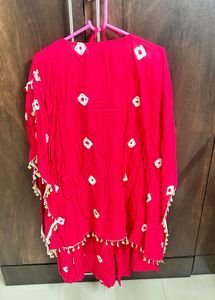 Red Ethnic Dress Material