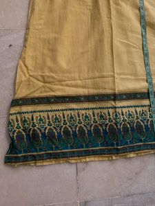 Yellow Embroidered Yoke Tunic Dress/Kurta