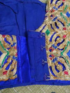 Blue And Golden Blouse