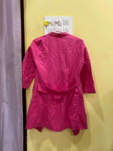 Pink Open Front Blazer