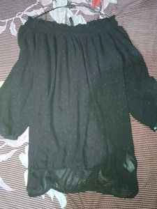 Off Shoulder Black Top