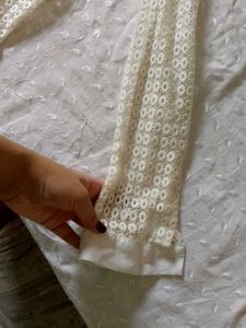 Elegant White Lace Shirt