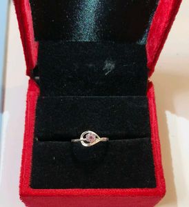 Silver Ring with Pink Stone # fixed price