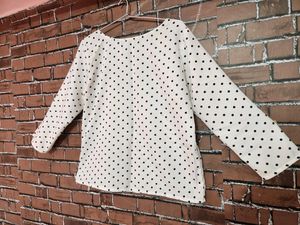 Black And White Polka Dots Top