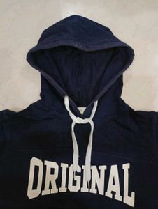 Navy Cropped &#34;Original&#34; Hoodie