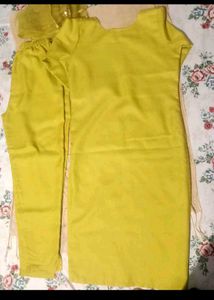 Yellow Kurta with Pants & Dupatta