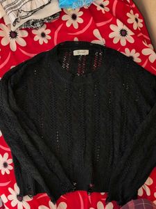 Black knit sweater