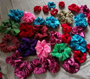 Scrunchies Of Different Colours