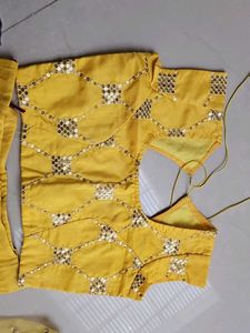 Yellow Sequin Lehenga Choli
