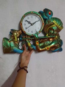 Krishna Playing Flute Wall Watch For Home Decor