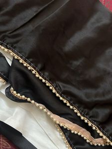 Elegant Black &amp; White Saree