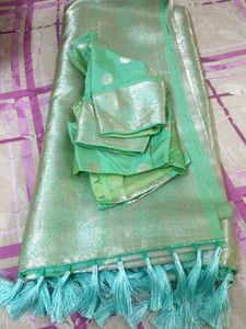 New Wedding Saree With Well Stitched Blouse