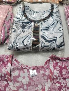 New Pure Cotton Suits 2 Piece Sets Kurtis With Pan
