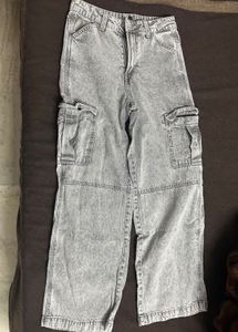 Grey Cargo Jeans
