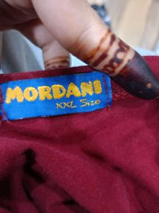 (Mordhani) Maroon Cotton Tshirt With &#34;Dream&#34; Print