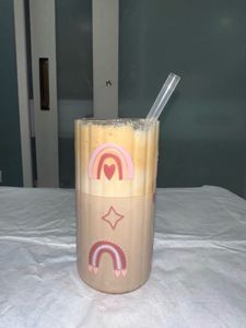 Brown Rainbow Glass Tumbler