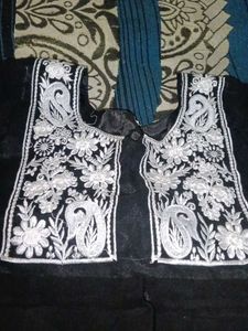 Black Embroidered Kurta