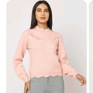 Pretty Pink Ruffled Sweater