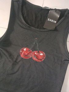Cute Cherry Print Tank Top