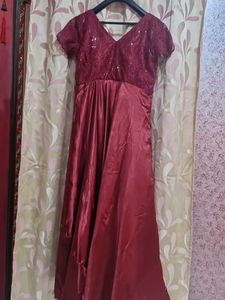 Elegant Maroon Maxi Dress