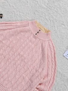 Cozy Pink Cable Knit Sweater