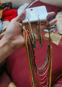 New Antique Beads Necklace Multi Colour