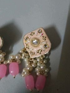 Pink Enamel Jhumkas 💗