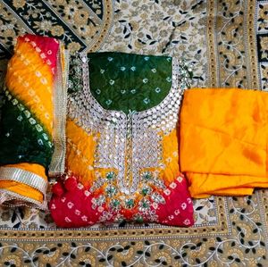 unstitched bandage pary wear kurti pant Dupatta se