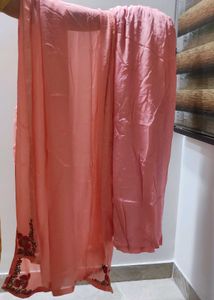 Peach Embroidered Kurti