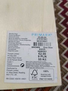 Primark Wooden Pegs - New