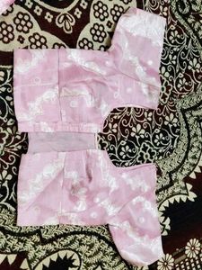 Pink Banarasi Saree with Blouse