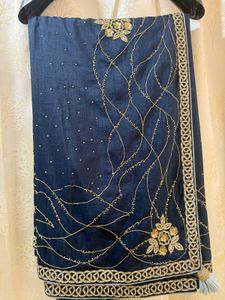 Navy Blue handwork Saree