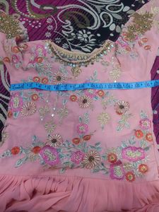 Beautiful pink Gawn And Gorgeous Dupatta