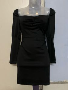 Pintrest Chic Black Long Sleeve Dress