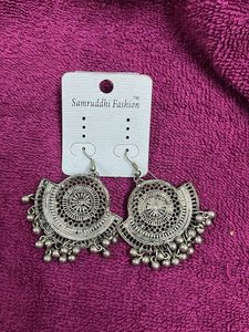 Silver Jhumka Earrings