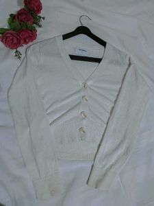 Old Navy Off - White Cropped Cardigan
