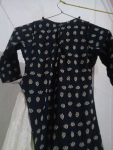 Girls Blue and White Dress