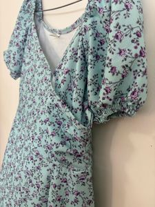 Blue Floral Dress For Women