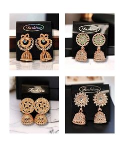 4 Pair Of Golden jhumkaEarings (Unused)