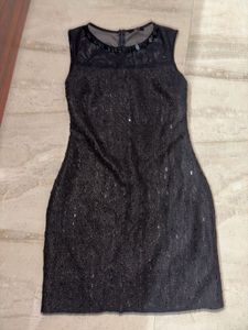 Black Sequin Bodycon Dress