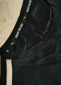 Puma Black T-shirt Good Quality Original mens Wear