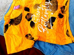 Crop Tee or denim shorts