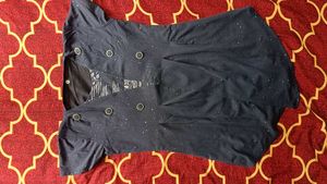 Elegant Navy Blue A-Line Top