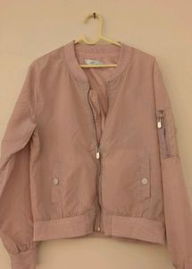 Blush Pink Bomber Jacket