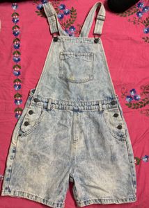 Denim Overall Shorts