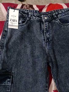 Zara Cargo Wide Leg Jeans