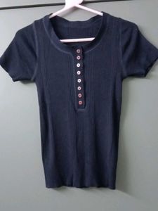 Button-Down Knit Top